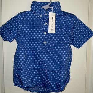 Janie and Jack 2T boys 3/4 button up
